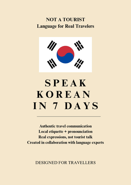 Not A Tourist: Korean Travel Phrasebook